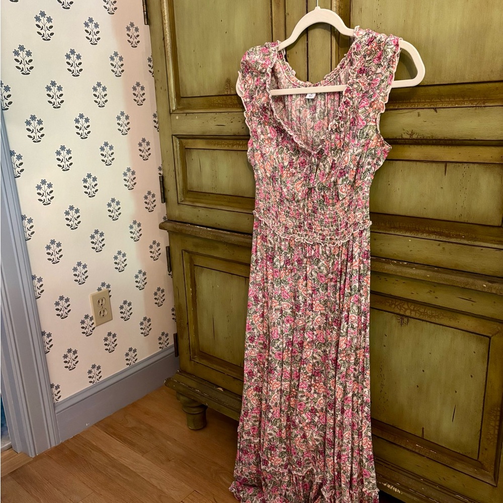Old Navy Pink Sleeveless Maxi Sundress